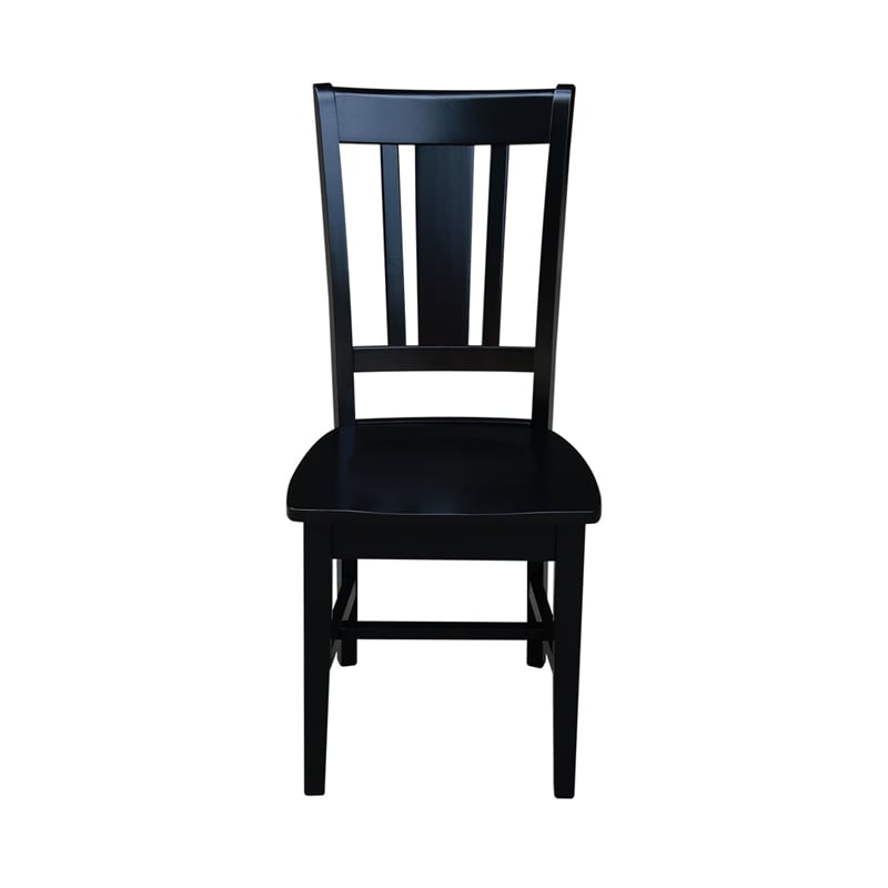International Concepts San Remo Splatback Dining Chair in Black (set of 2)