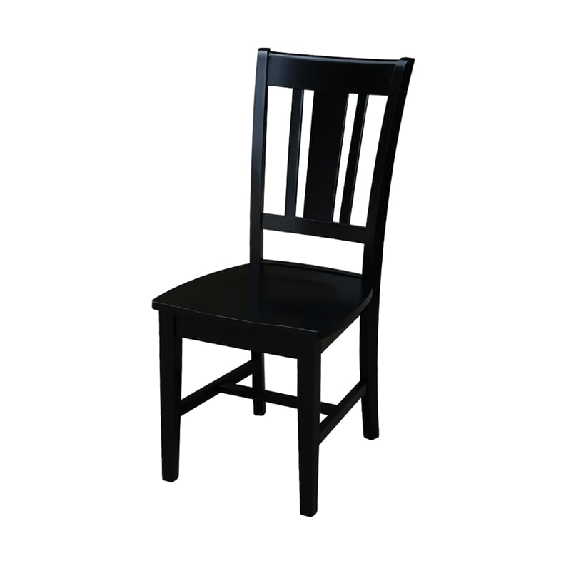 International Concepts San Remo Splatback Dining Chair in Black (set of 2)