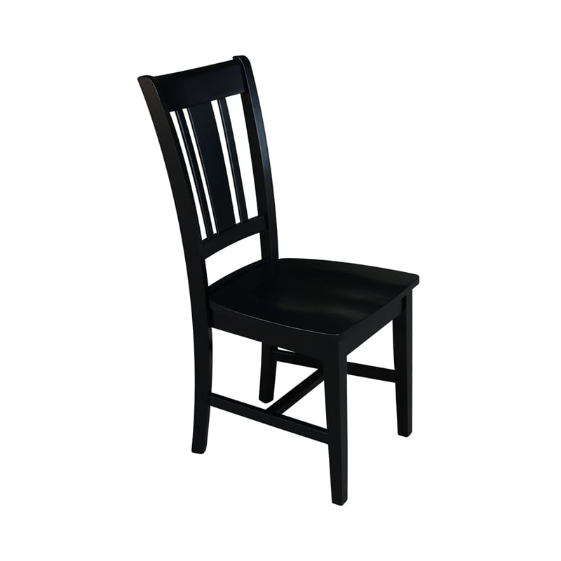 International Concepts San Remo Splatback Dining Chair in Black (set of 2)
