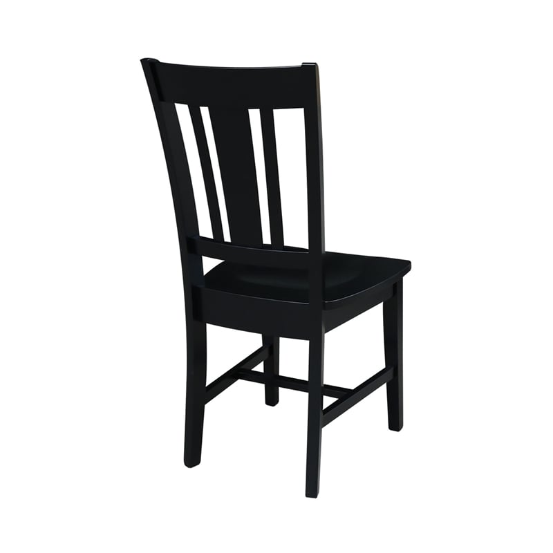 International Concepts San Remo Splatback Dining Chair in Black (set of 2)