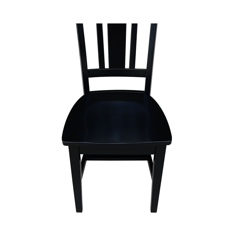 International Concepts San Remo Splatback Dining Chair in Black (set of 2)