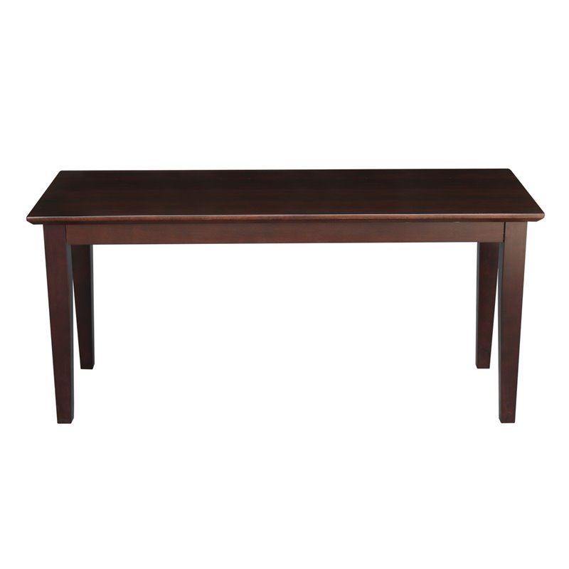 International Concepts Shaker Styled Bench in Rich Mocha