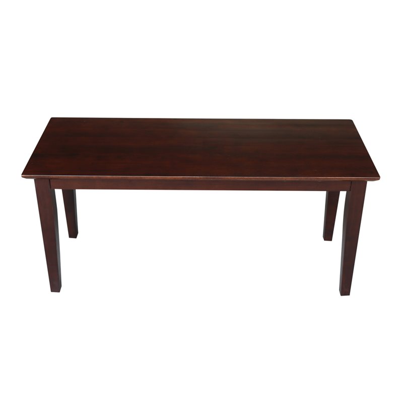 International Concepts Shaker Styled Bench in Rich Mocha