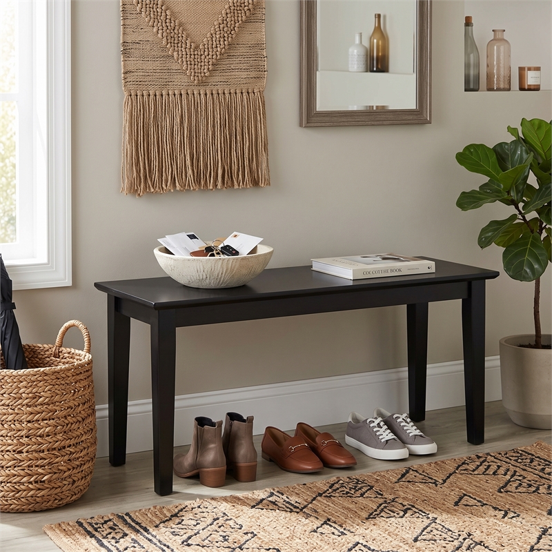 International Concepts Shaker Styled Bench in Black