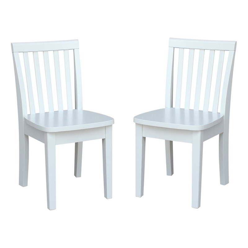 International Concepts Mission Kids Chair in Linen White (Set of 2)