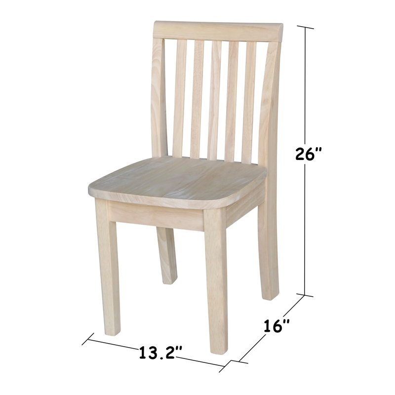 International Concepts 3 Piece Mission Table Set in Linen White