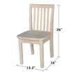 International Concepts 3 Piece Mission Table Set in Linen White
