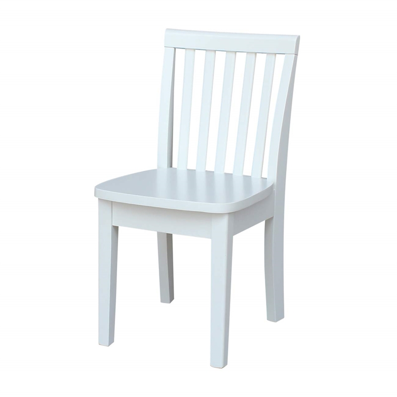 International Concepts 5 Piece Mission Table Set in Linen White