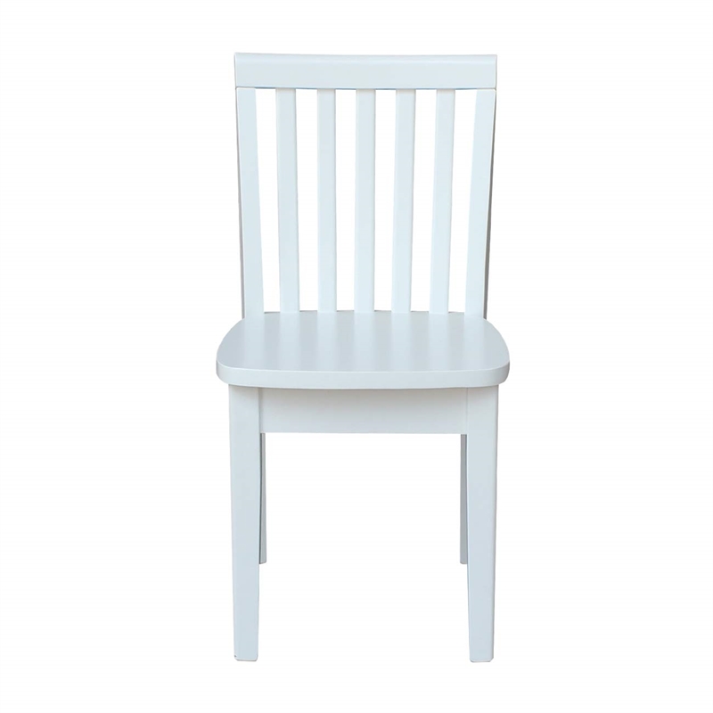 International Concepts 5 Piece Mission Table Set in Linen White