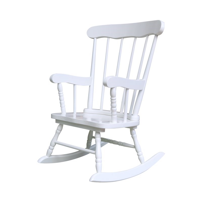 International Concepts Kids Rocker in Linen White