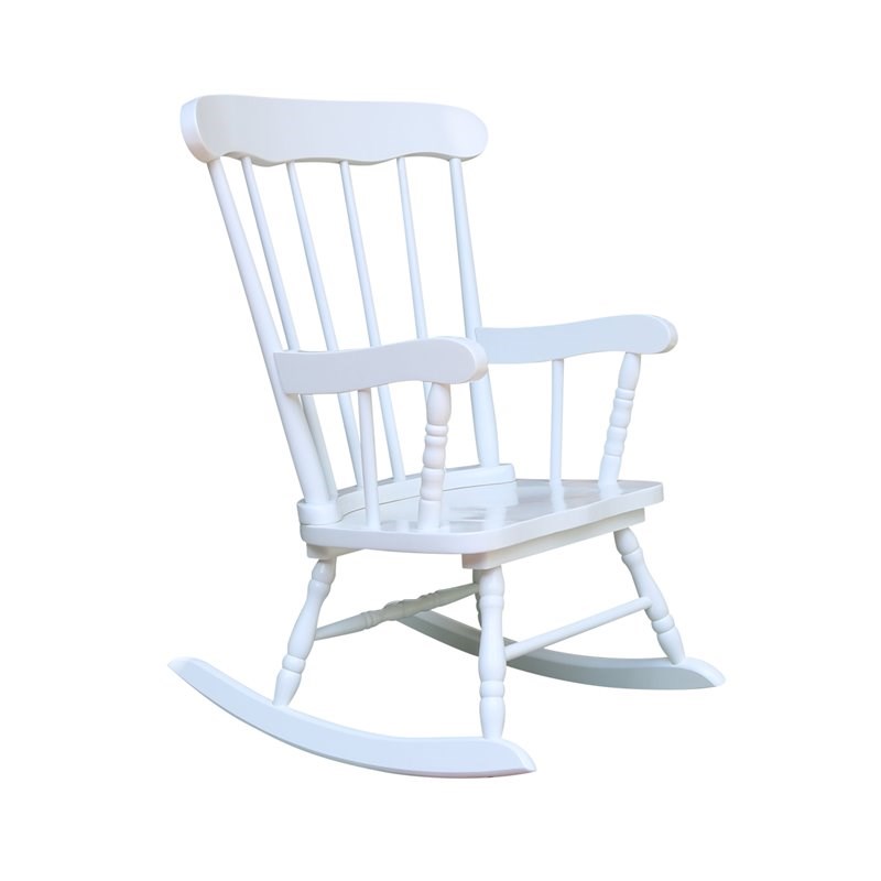 International Concepts Kids Rocker in Linen White