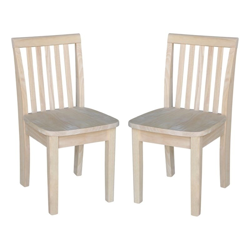 International Concepts Unfinished Mission Kids Chair (Set of 2)