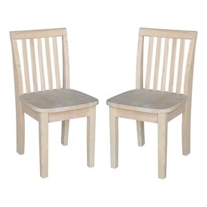 International Concepts Unfinished Mission Kids Chair (Set of 2)