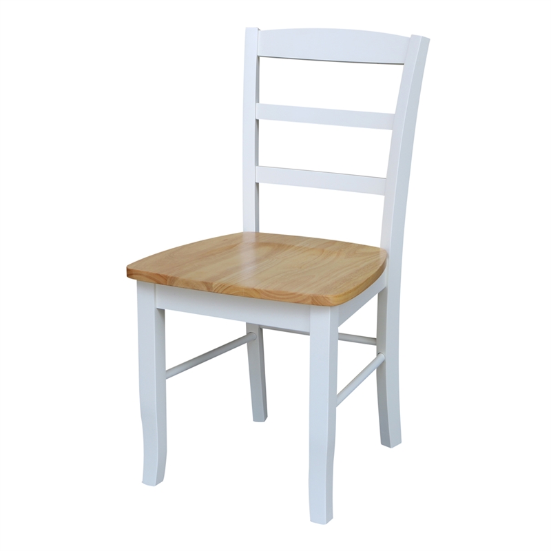 International Concepts 3 Piece Dual Drop Wood Dining Set in White/Natural