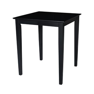 International Concepts 3 Piece Gathering Height Dinette Set in Black