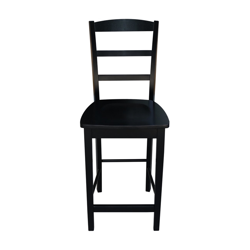 International Concepts 5 Piece Gathering Height Dining Set in Black