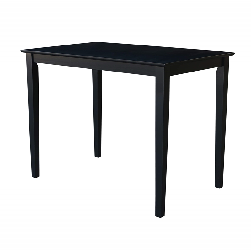 International Concepts 5 Piece Gathering Height Dining Set in Black