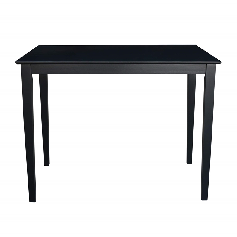 International Concepts 5 Piece Gathering Height Dining Set in Black