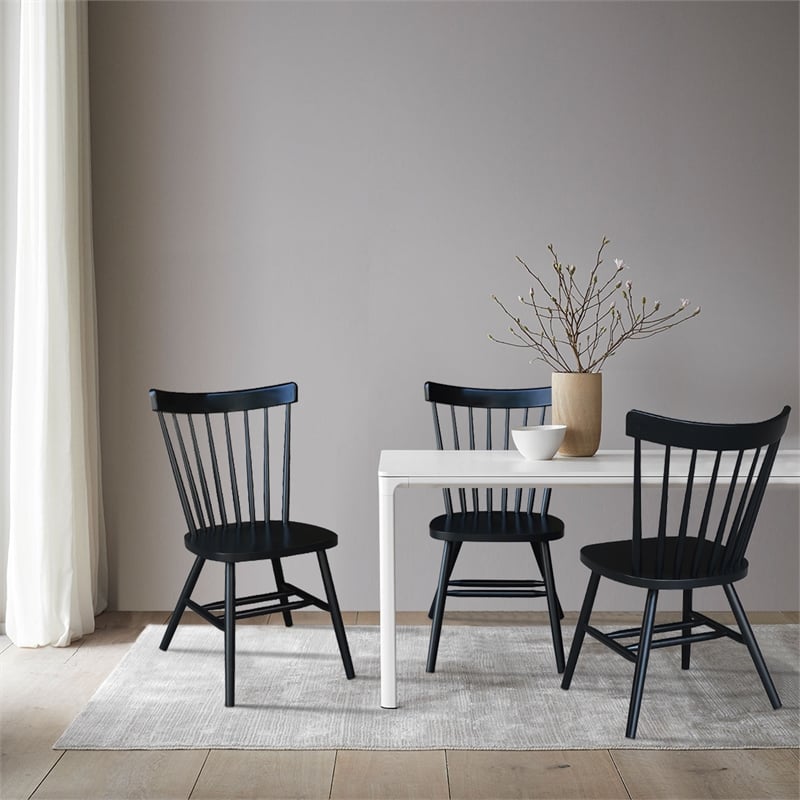 International Concepts Copenhagen Solid Wood Dining Chair in Black