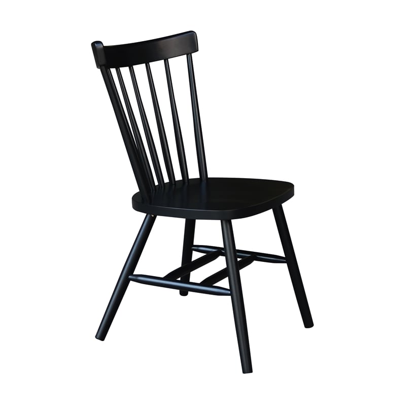 International Concepts Copenhagen Solid Wood Dining Chair in Black