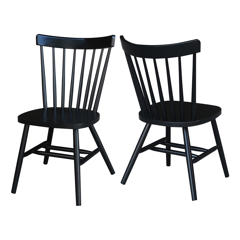 International Concepts Copenhagen Solid Wood Dining Chair in Black