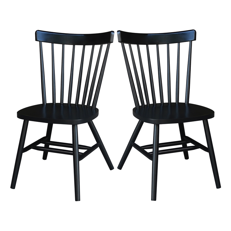 International Concepts Copenhagen Solid Wood Dining Chair in Black