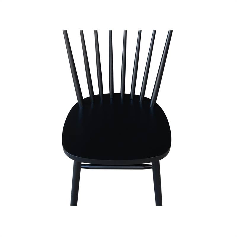 International Concepts Copenhagen Solid Wood Dining Chair in Black