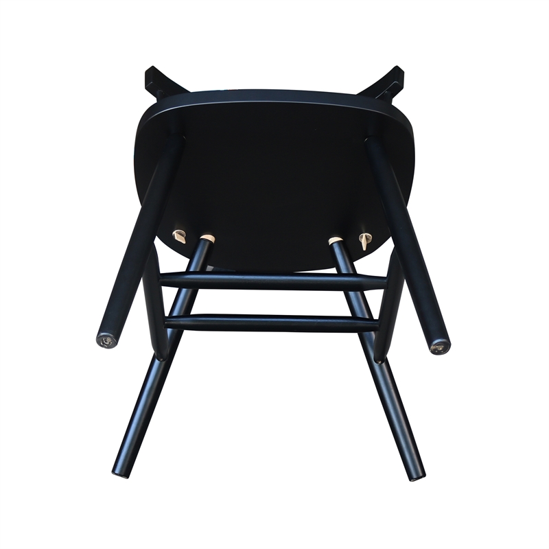 International Concepts Copenhagen Solid Wood Dining Chair in Black