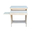International Concepts Unfinished Mission Wood Computer Cart