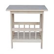 International Concepts Unfinished Mission Magazine End Table