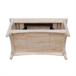 International Concepts Unfinished Bombay Coffee Table with Lift Top