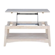 International Concepts Unfinished Bombay Coffee Table with Lift Top