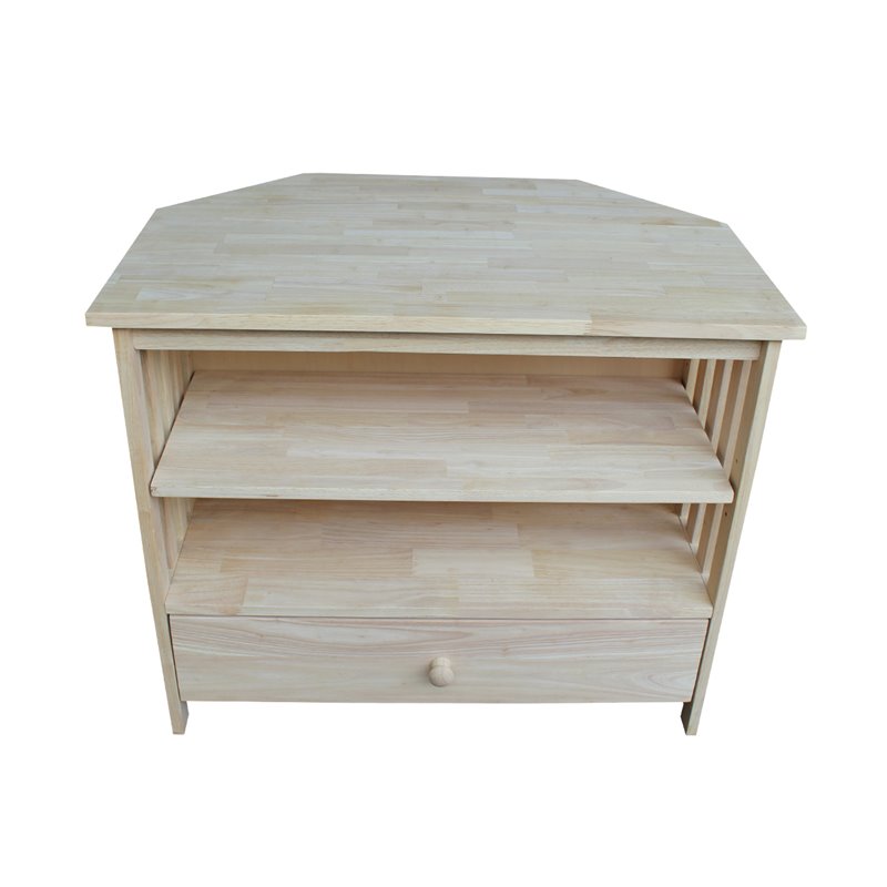 International Concepts Unfinished Mission Corner TV Stand