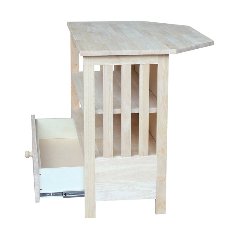 International Concepts Unfinished Mission Corner TV Stand