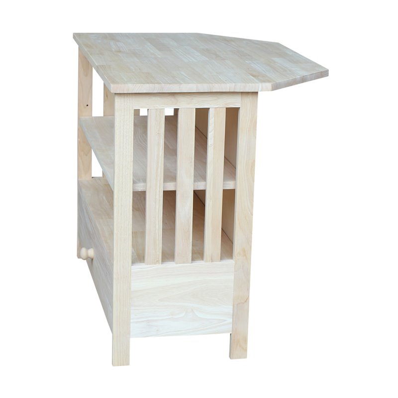International Concepts Unfinished Mission Corner TV Stand