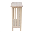 International Concepts Unfinished Natural Wood Mission Entry Table