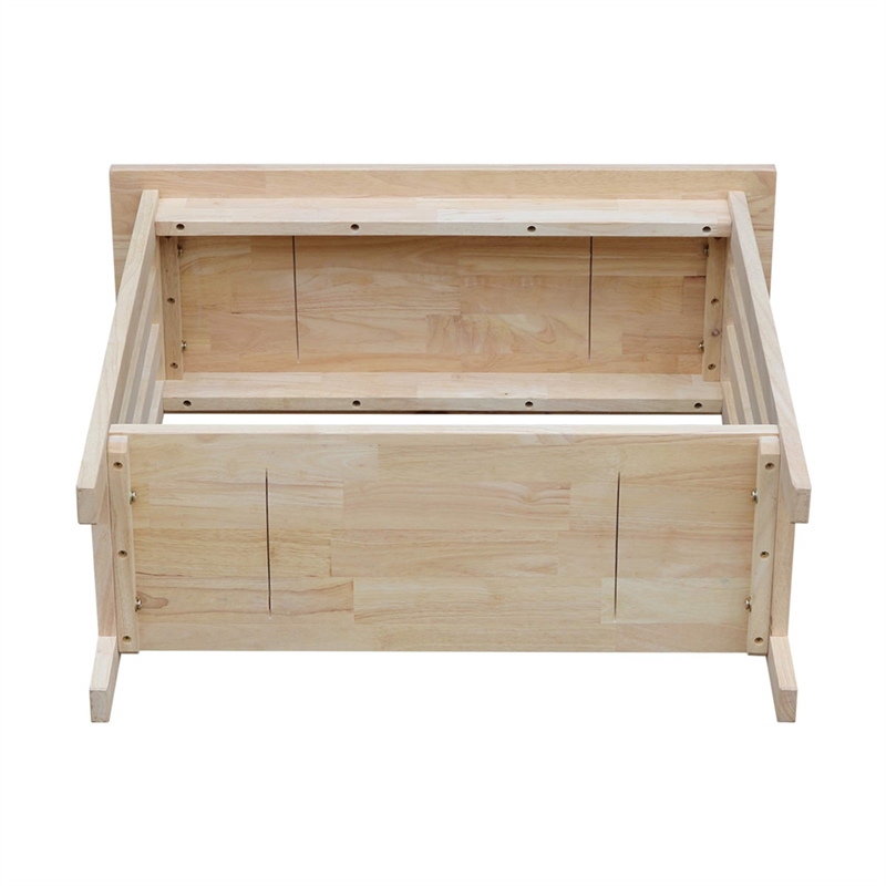 International Concepts Unfinished Natural Wood Mission Entry Table