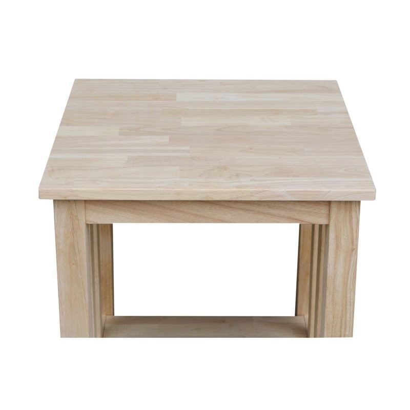 International Concepts Unfinished Mission Tall End Table