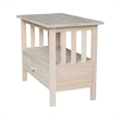 International Concepts Solid Wood Mission TV Stand in Unfinished