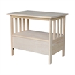 International Concepts Solid Wood Mission TV Stand in Unfinished