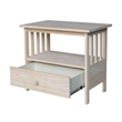 International Concepts Solid Wood Mission TV Stand in Unfinished