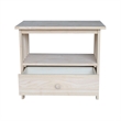 International Concepts Solid Wood Mission TV Stand in Unfinished