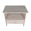 International Concepts Solid Wood Mission TV Stand in Unfinished