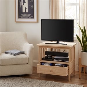 International Concepts Solid Wood Mission TV Stand in Unfinished