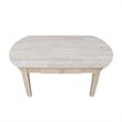 International Concepts Unfinished Phillips Oval Wood Coffee Table