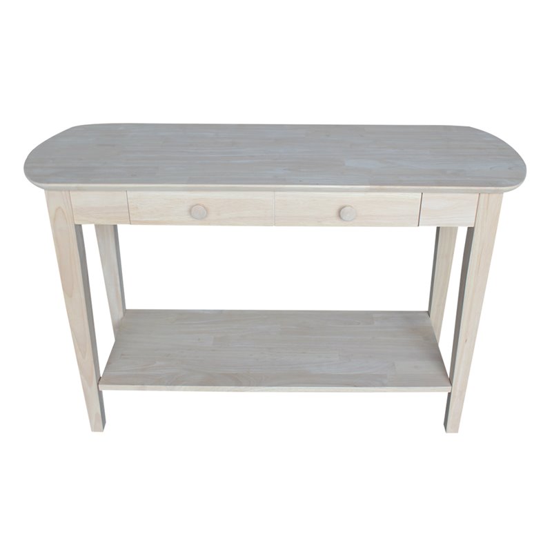 International Concepts Unfinished Phillips Oval Sofa Table