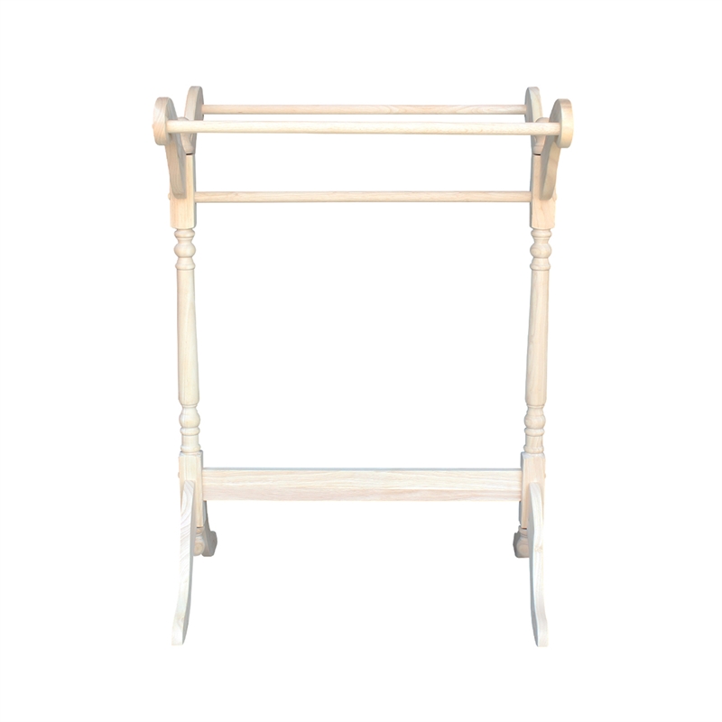 International Concepts Unfinished Wood Quilt Rack
