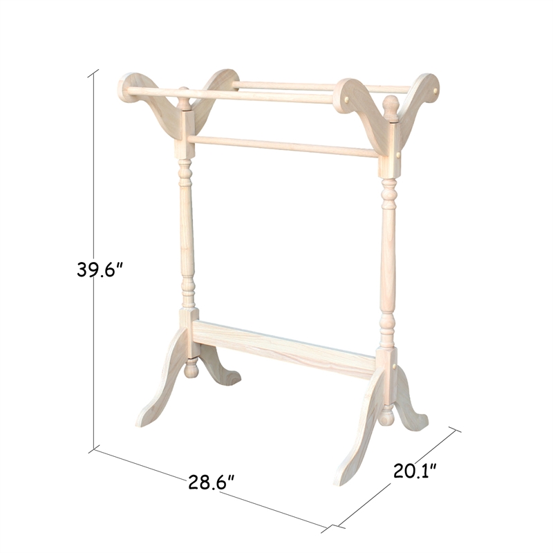 International Concepts Unfinished Wood Quilt Rack