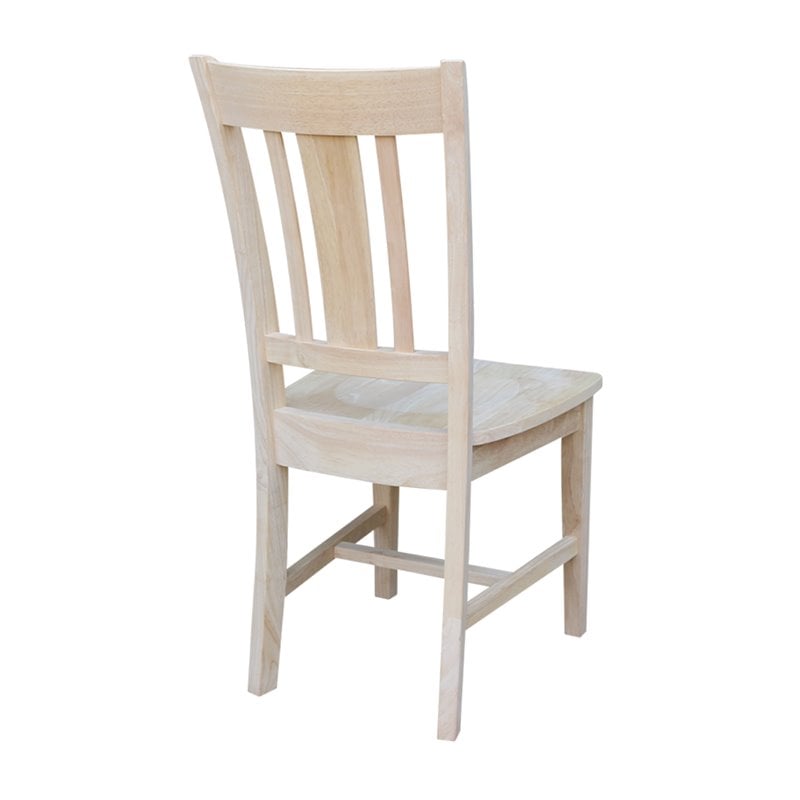 International Concepts Unfinished Slat Back Dining Chair (Set of 2)