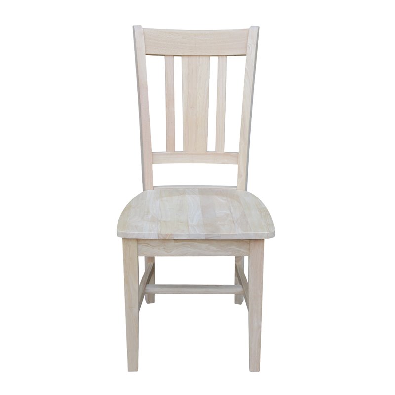 International Concepts Unfinished Slat Back Dining Chair (Set of 2)